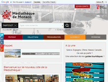 Tablet Screenshot of mediatheque.mc